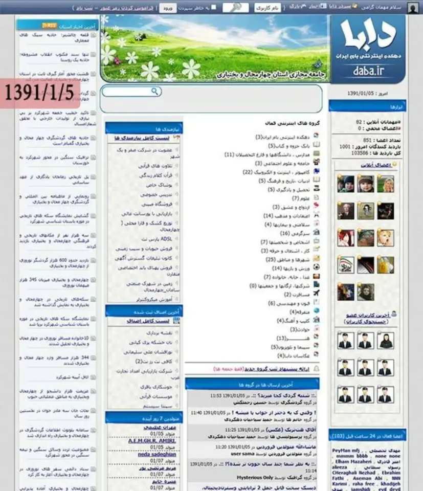 اولین تم دابا سال ۱۳۹۱ 
کی یادشه